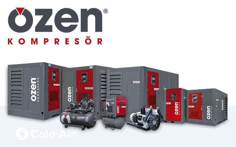 Průmyslové šroubové a pístové kompresory ÖZEN v nabídce distributora Cold-Air.