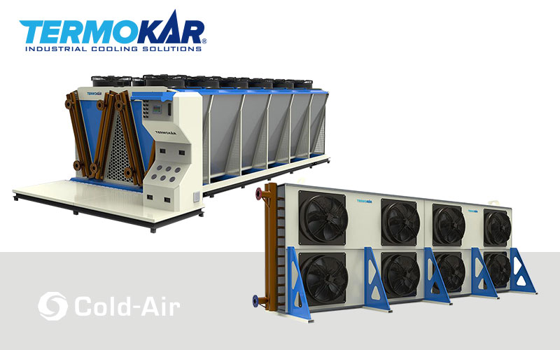 Průmyslové kapalinové chladiče s axiálními ventilátory Termokar